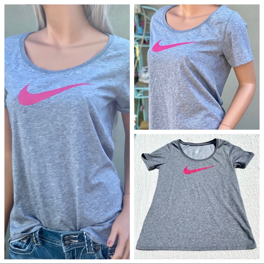 “THE NIKE TEE” DRI-FIT Athletic Cut Scoop T-shirt - Picture 2 of 14